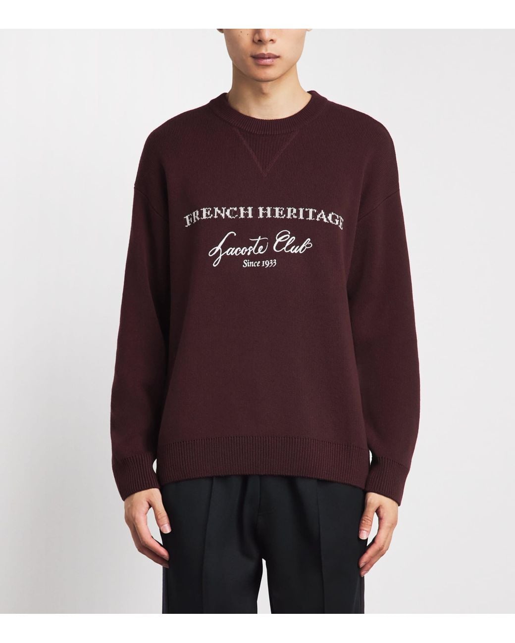 Lacoste Brown Tennis Heritage Sweater for men