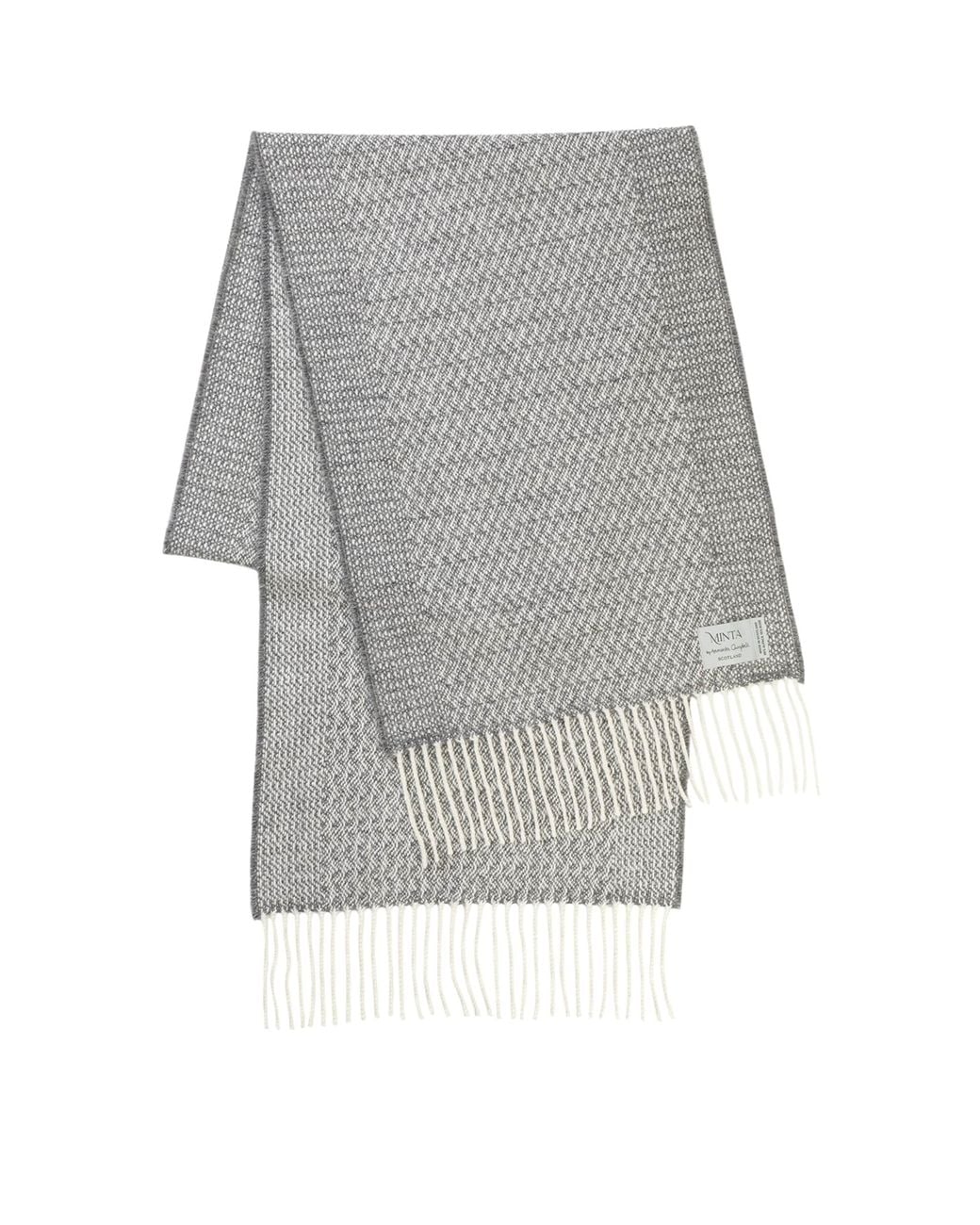 Araminta Campbell Ltd Gray Alpaca-Blend Rippling Barley Scarf