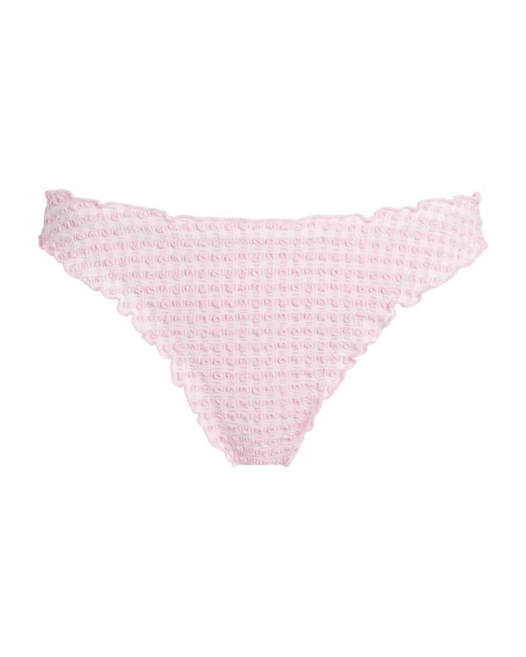 Jonathan Simkhai Pink Gingham Bikini Bottoms