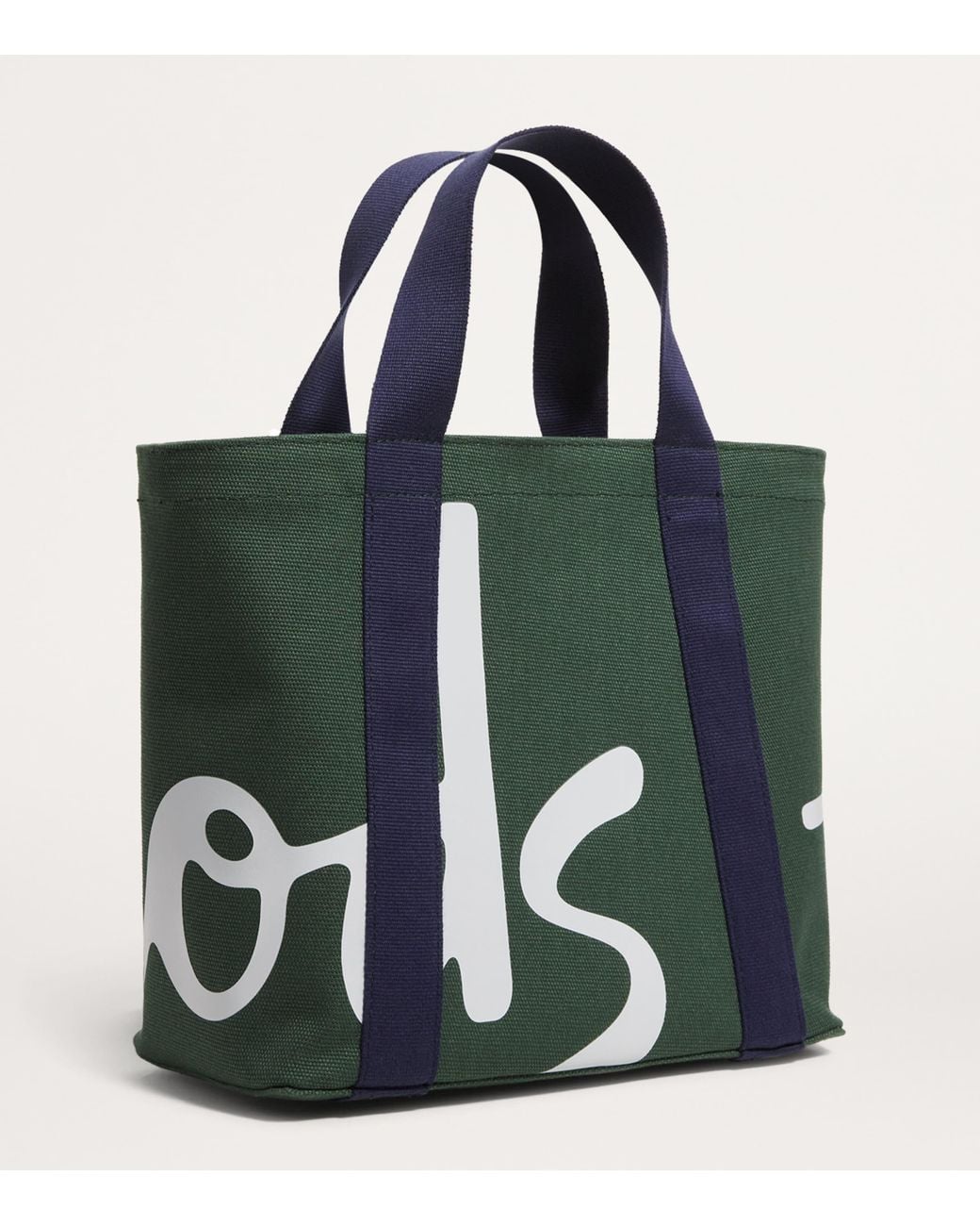 Harrods Green Mini Cotton Logo Tote Bag