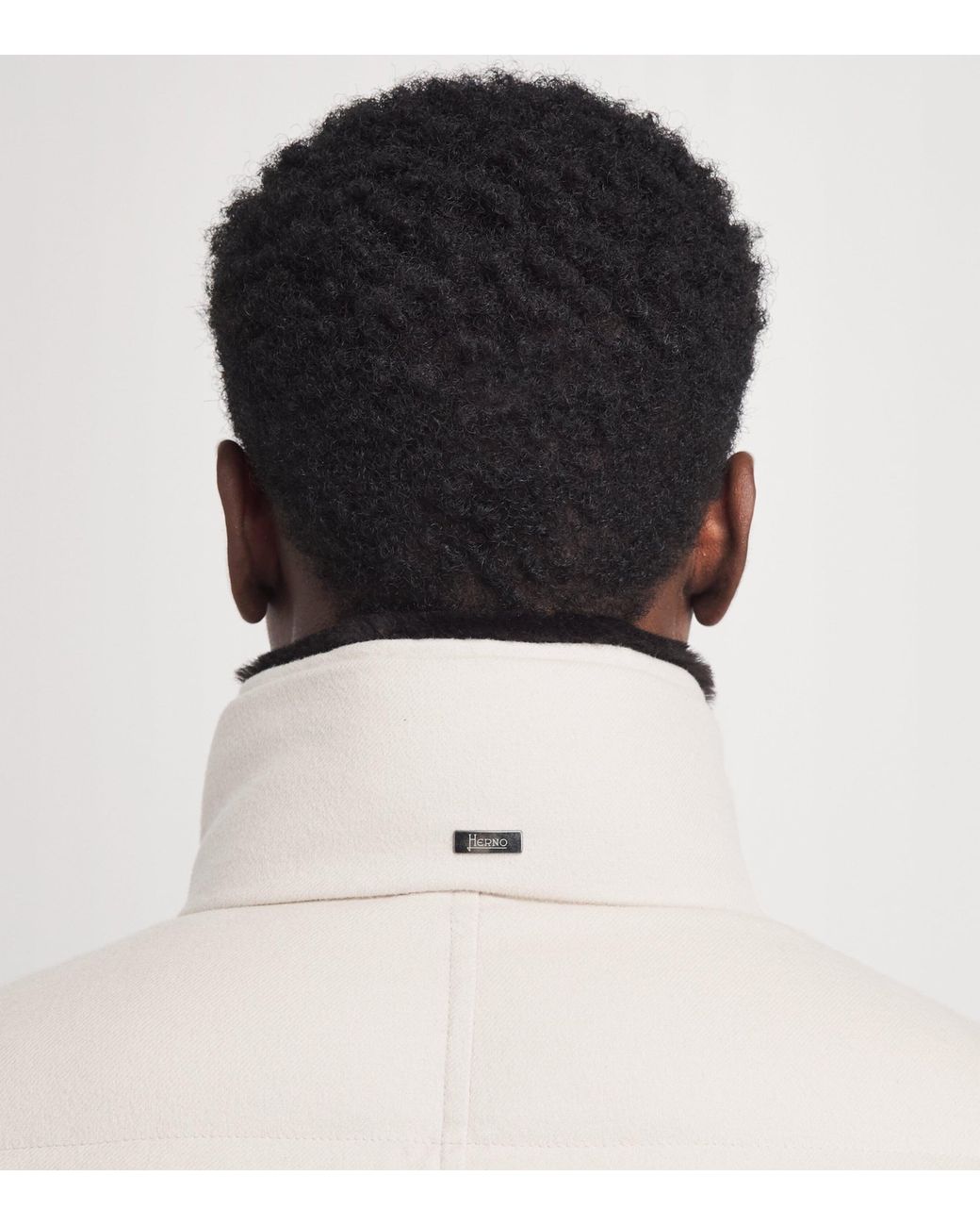 Herno White Silk-Cashmere Down Jacket for men