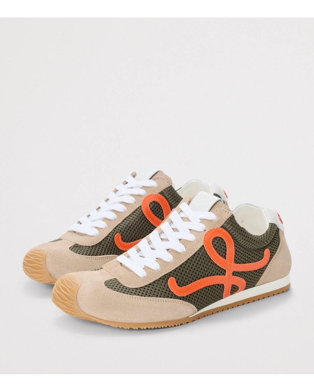 Loewe Green Suede-Mesh Ballet Runner 2.0 Sneakers for men