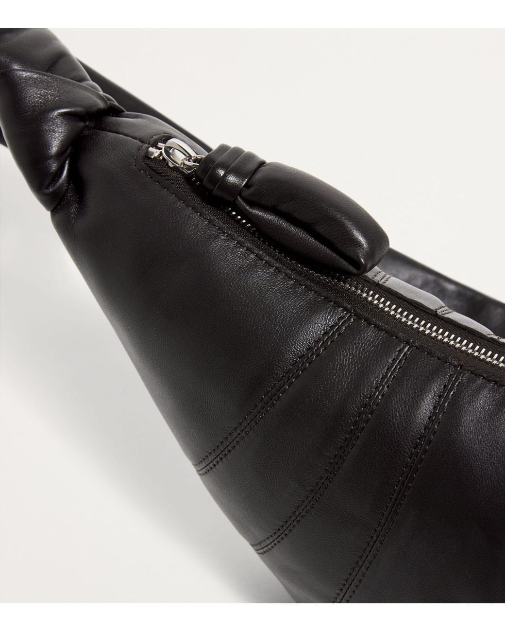 Lemaire Black Small Nappa Leather Croissant Bag for men