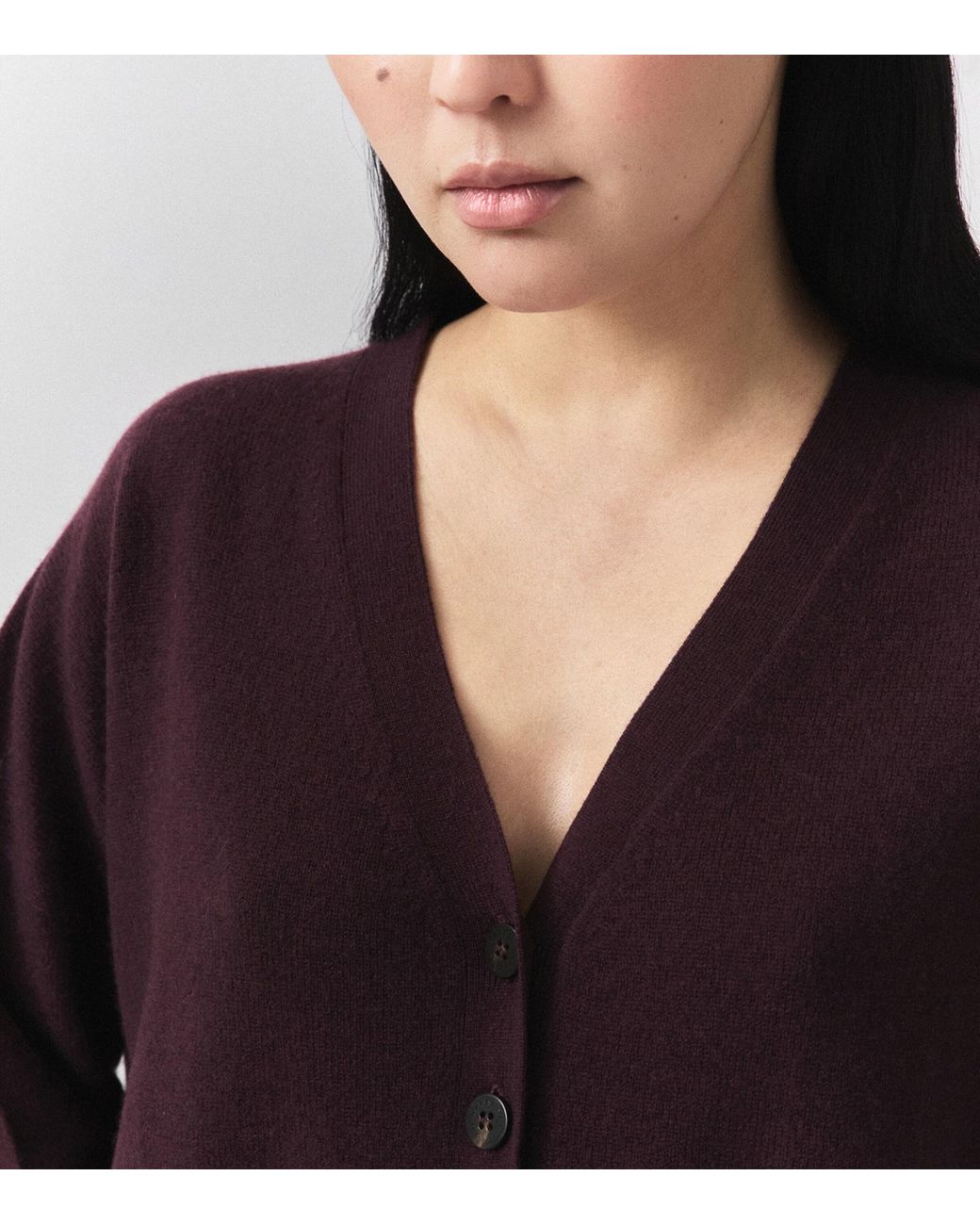 Marella Purple Cashmere V-Neck Cardigan