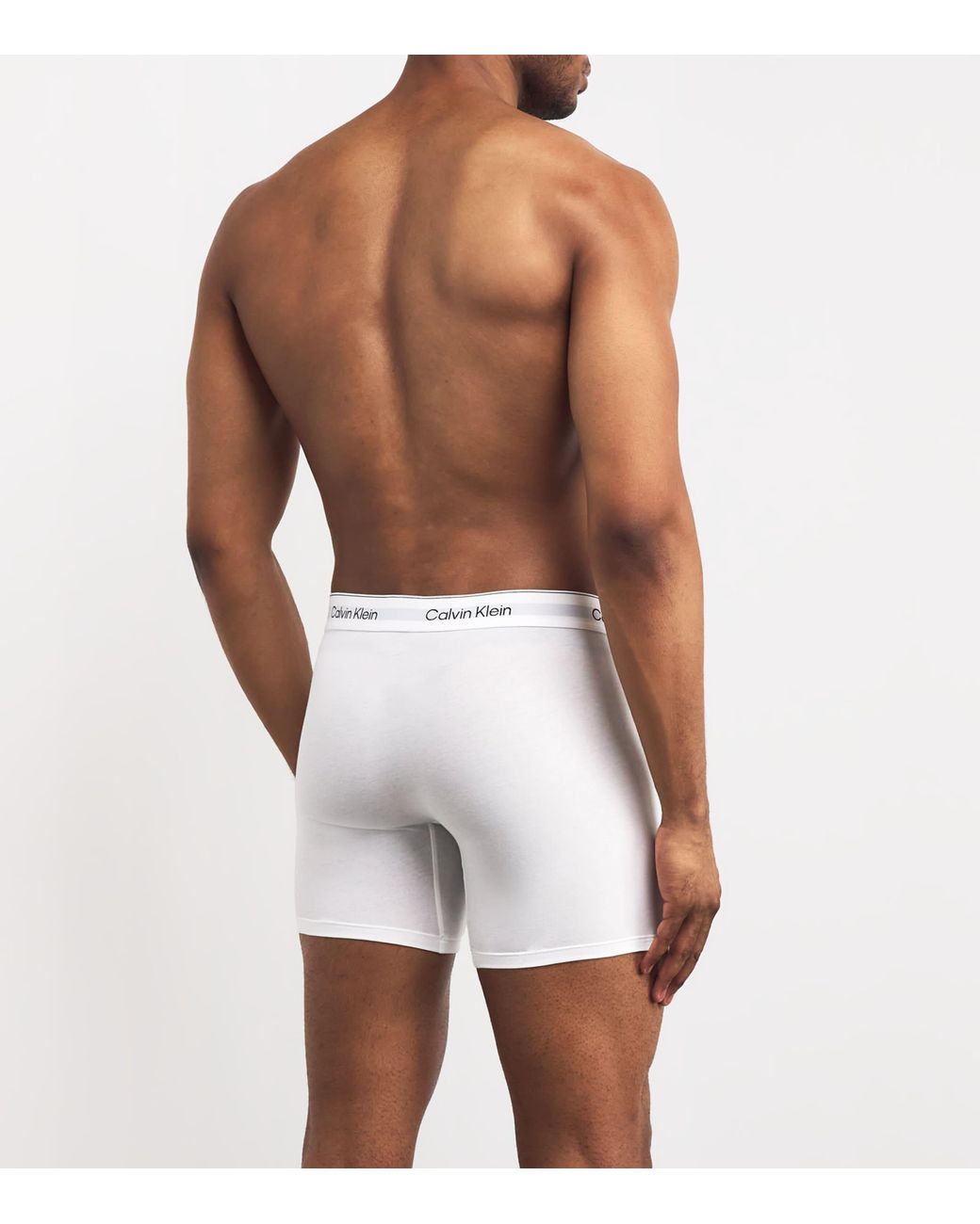 Calvin Klein White Stretch-Cotton Trunks for men