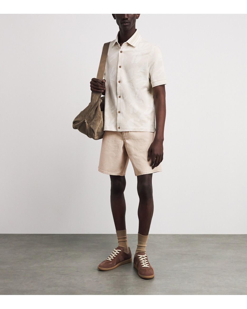 PAIGE Natural Denim Bermuda Shorts for men
