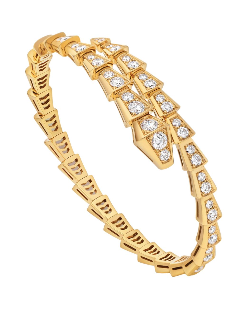 BVLGARI Metallic And Diamond Serpenti Viper Bracelet