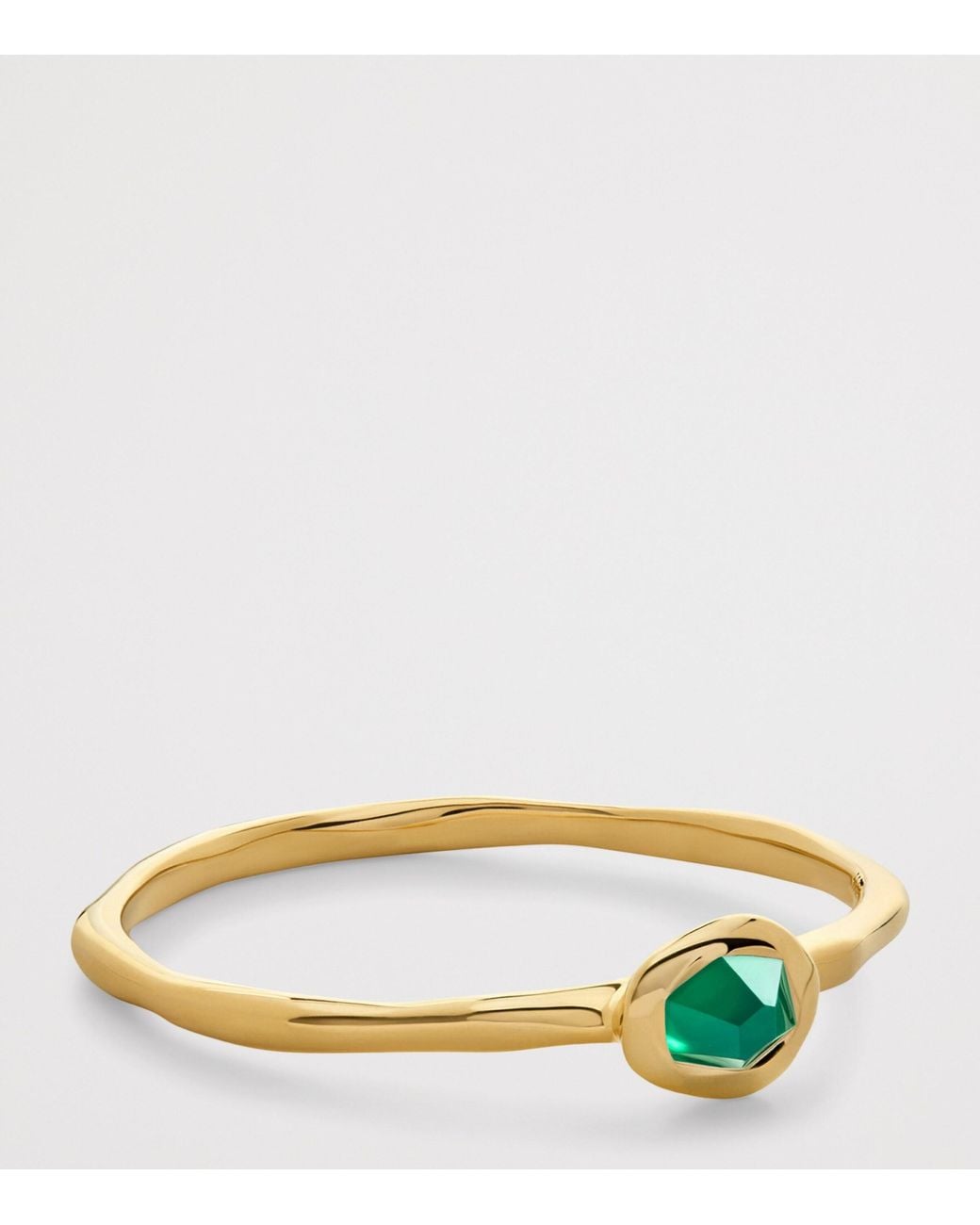 Monica Vinader Yellow Vermeil And Onyx Odyssey Stacking Ring