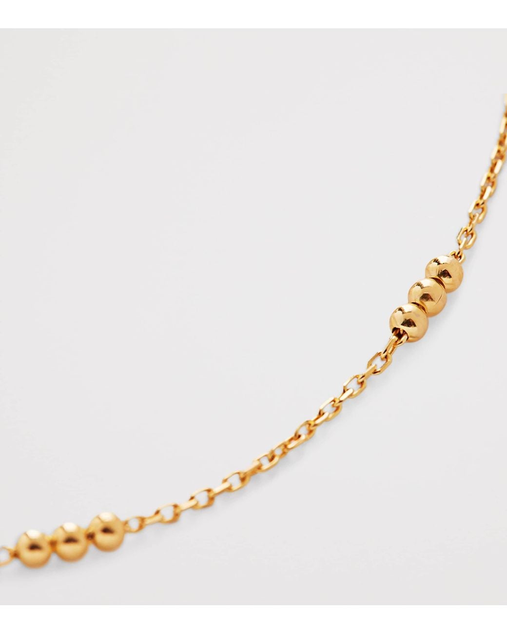 Monica Vinader Natural Vermeil Triple Beaded Chain Necklace
