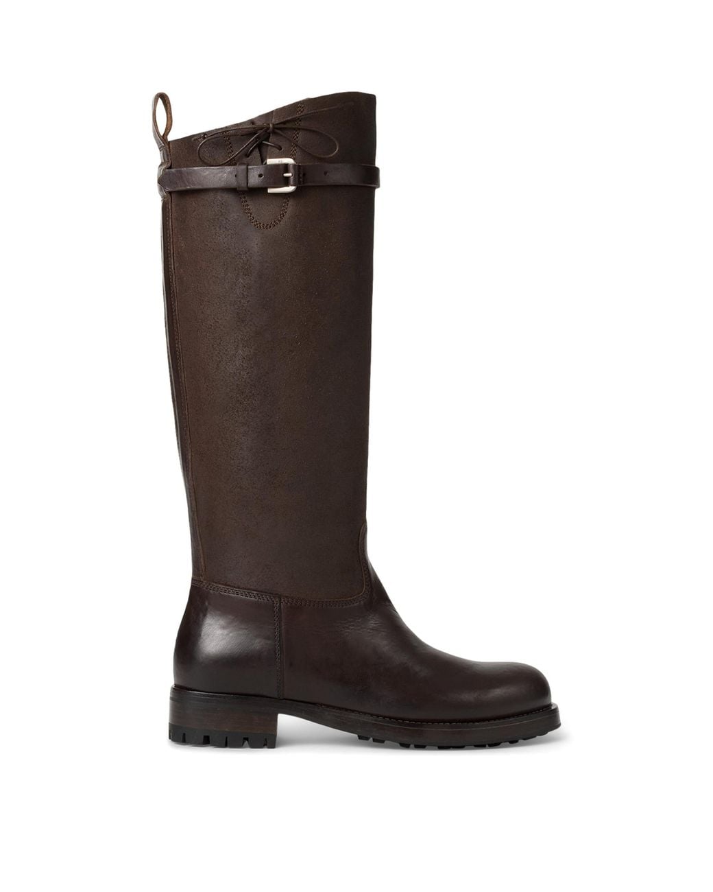 Ralph Lauren Brown Vachetta Leather Ward Engineer Boots
