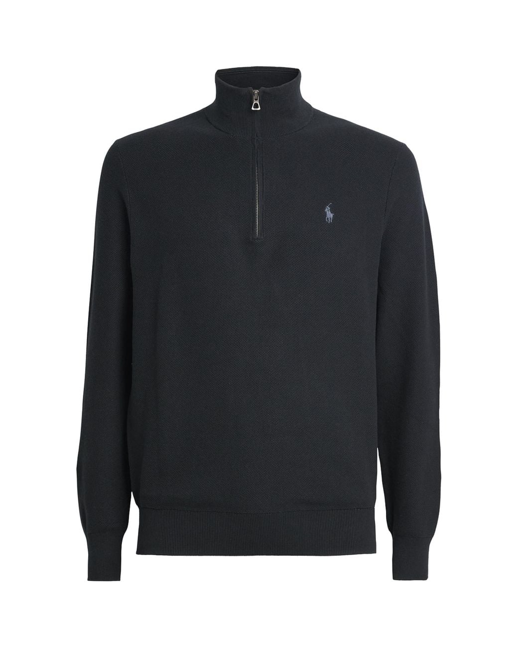 Polo Ralph Lauren Blue Cotton Half-Zip Sweater for men