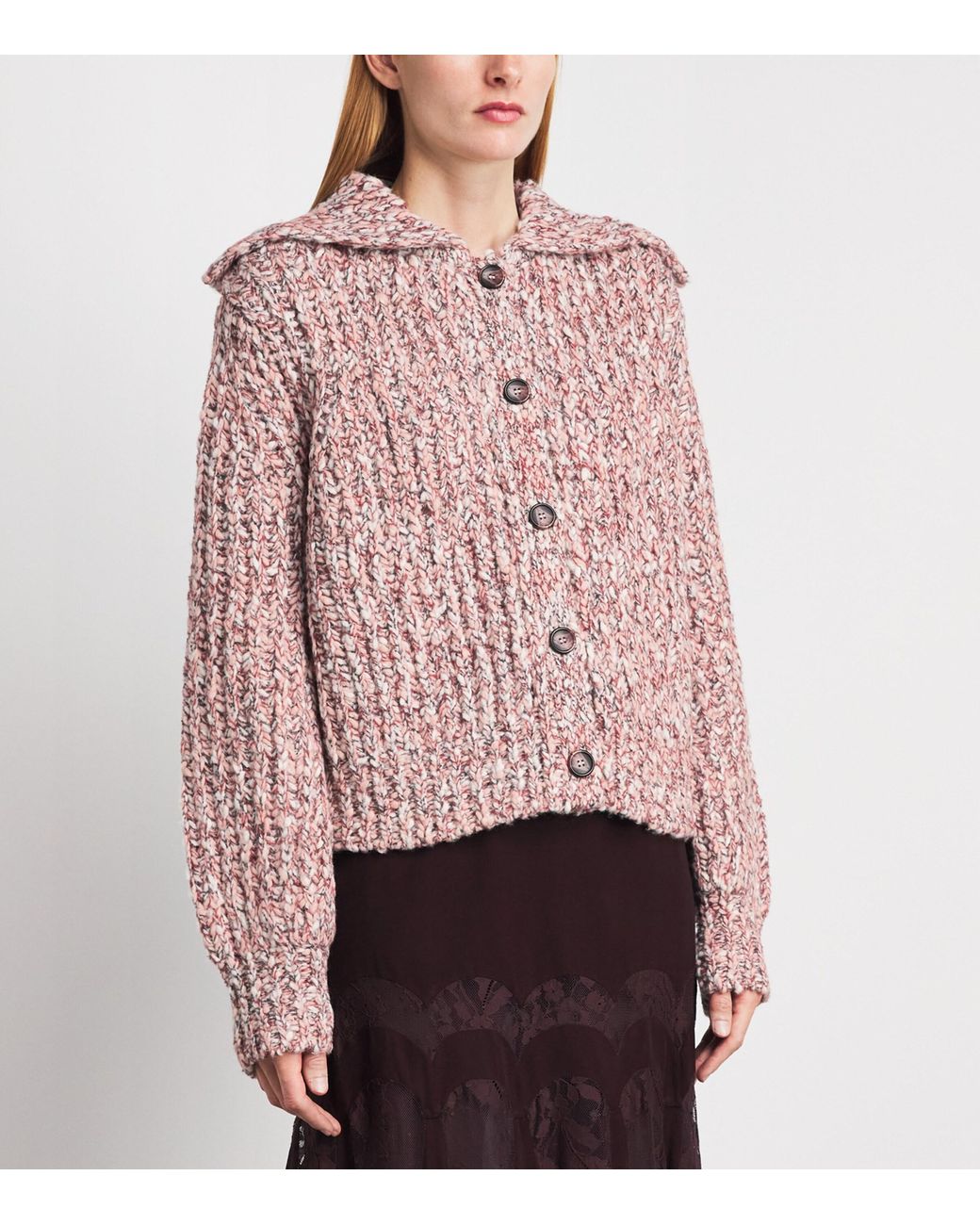 Ulla Johnson Pink Collared Louise Cardigan