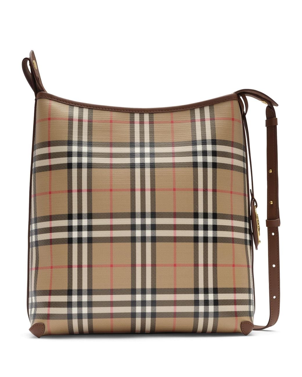 Burberry Brown Small Check Shoulder Bag