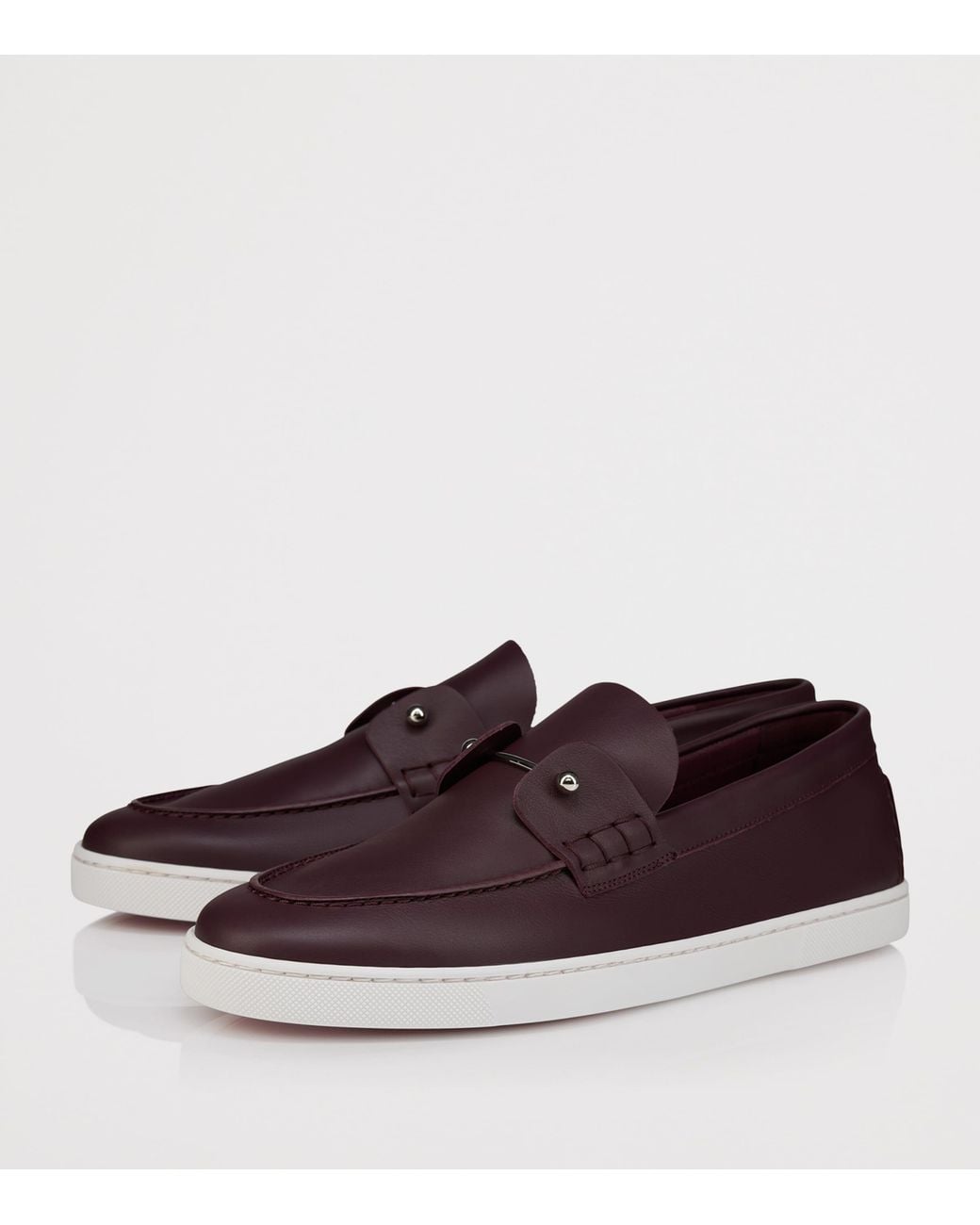Christian Louboutin Brown Chambeliboat Leather Boat Shoes