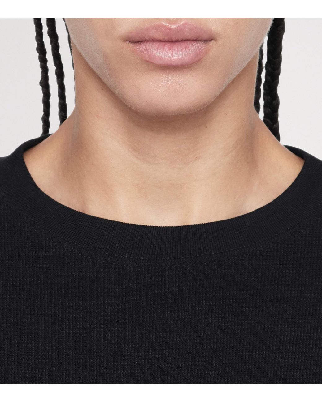 AllSaints Black Organic Cotton Abel Long-Sleeve T-Shirt