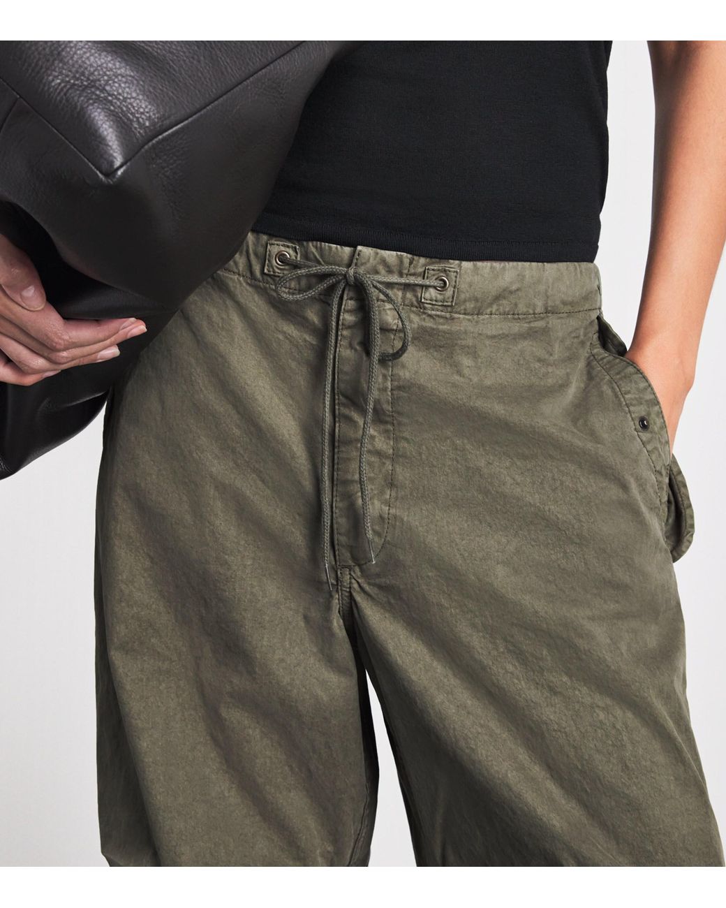 Re/done Green Cotton-Blend Outer Cargo Trousers