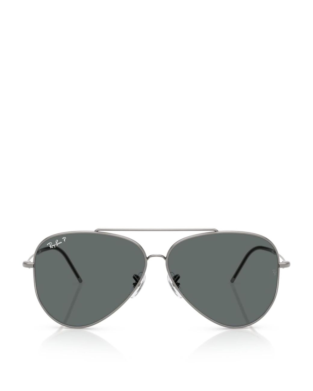 Ray-Ban Gray Metal Aviator Reverse Sunglasses