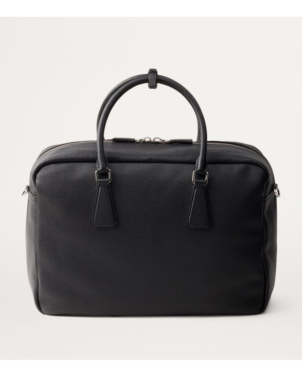 Prada Black Leather Briefcase for men