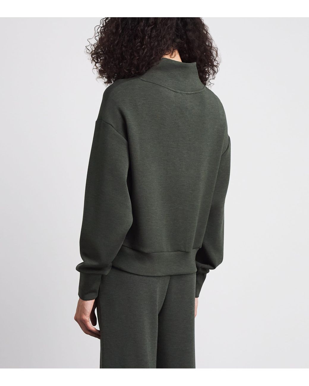 Varley Green Doublesoft Davidson Quarter-Zip Sweatshirt
