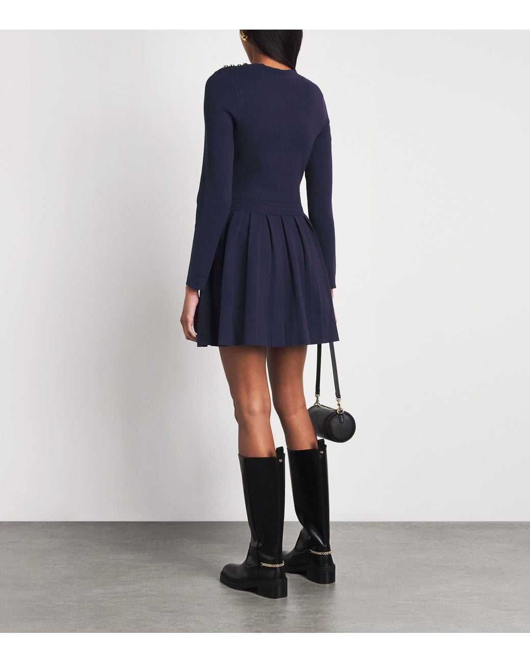 Sandro Blue Knitted Mini Dress