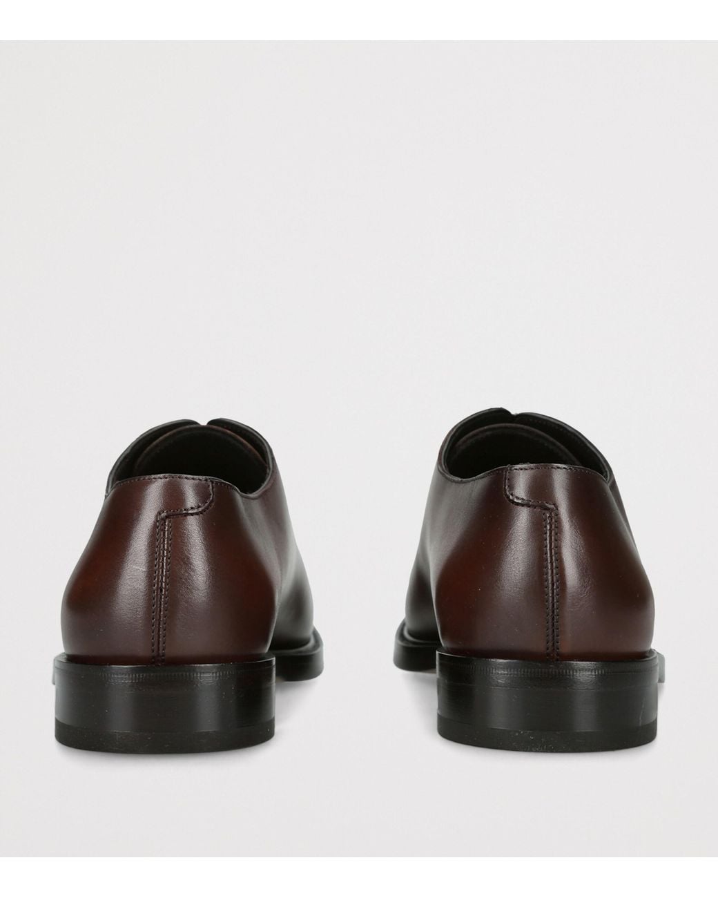 Ferragamo Brown Leather Salerno Oxford Shoes for men