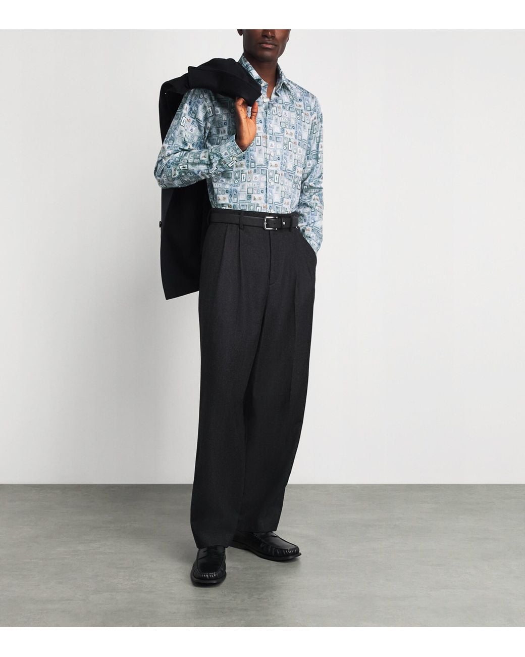 Eton of Sweden Blue Organic Cotton Printed Shirt for men