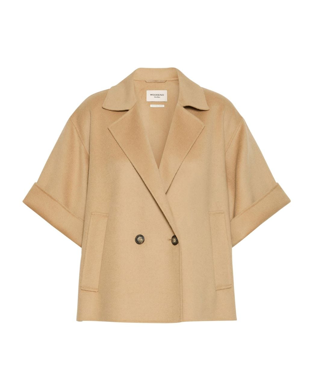 Weekend by Maxmara Natural Wool Short-Sleeved Jacket
