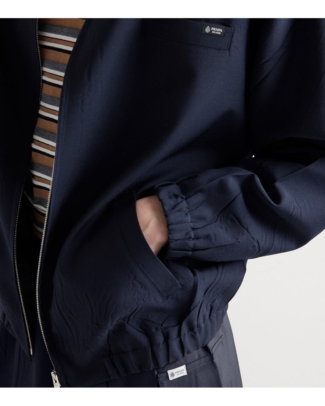 Prada Blue Virgin Wool-Mohair Jacket