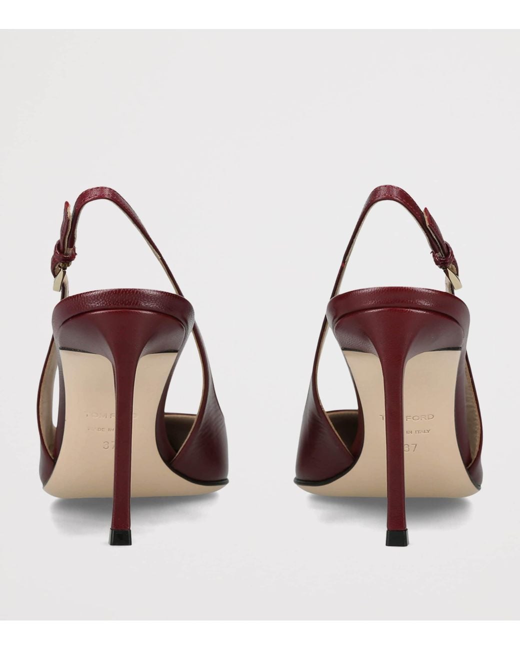 Tom Ford Red Leather T Slingback Pumps 85