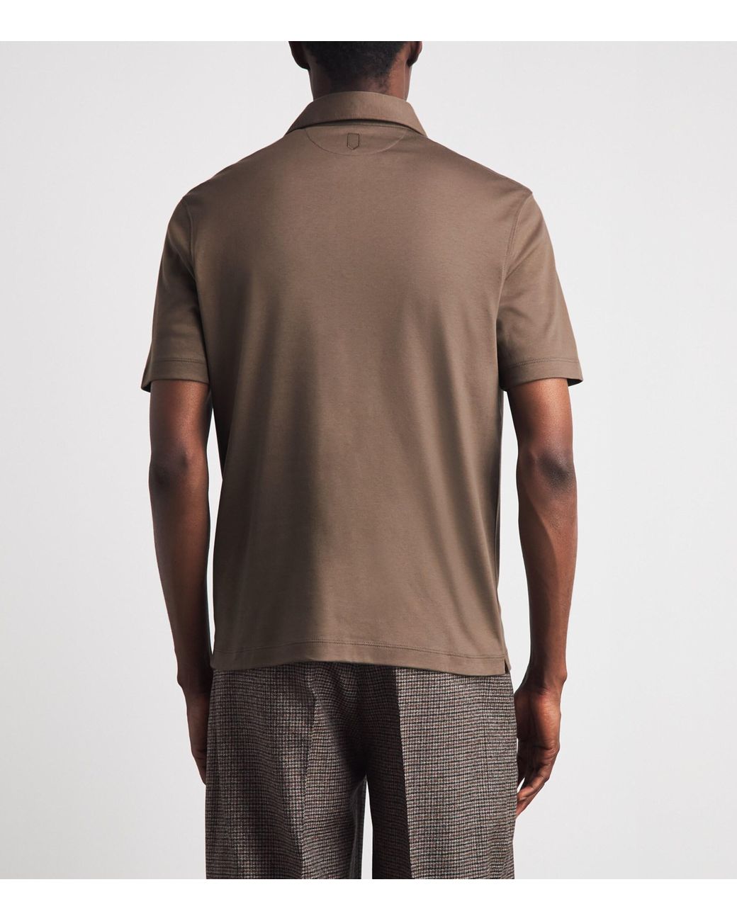 Canali Brown Cotton Polo Shirt for men