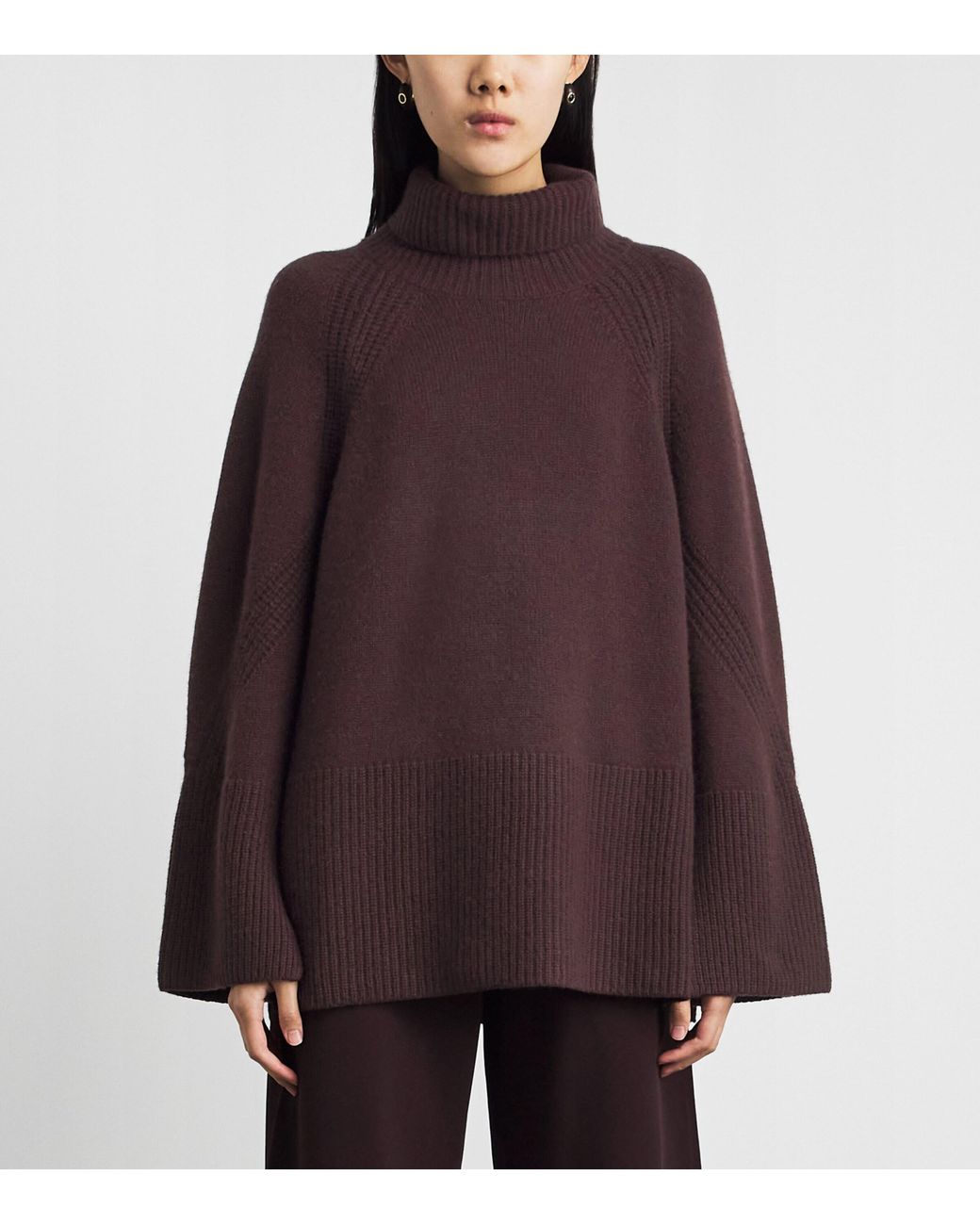 Joseph Purple Cashmere Roll-Neck Loftus Sweater