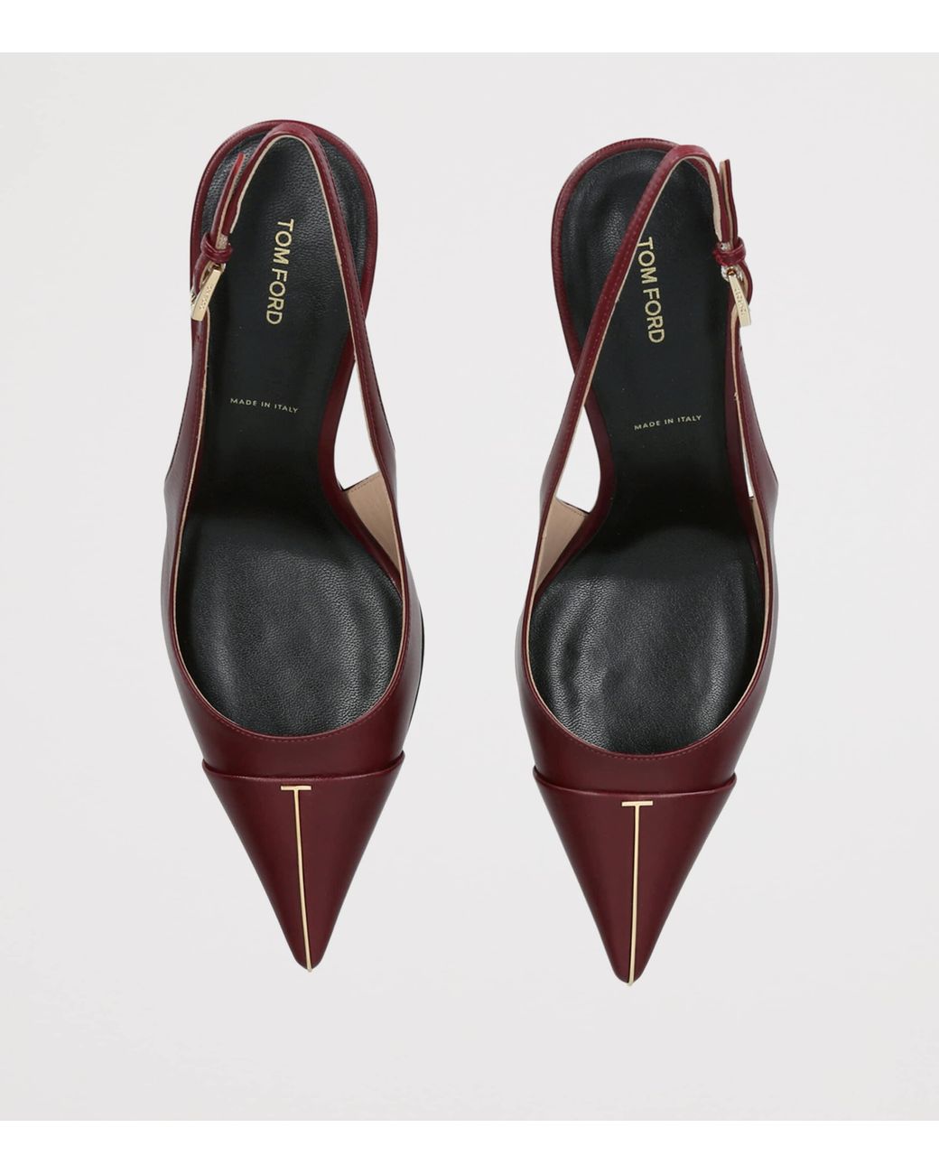 Tom Ford Red Leather T Slingback Pumps 85