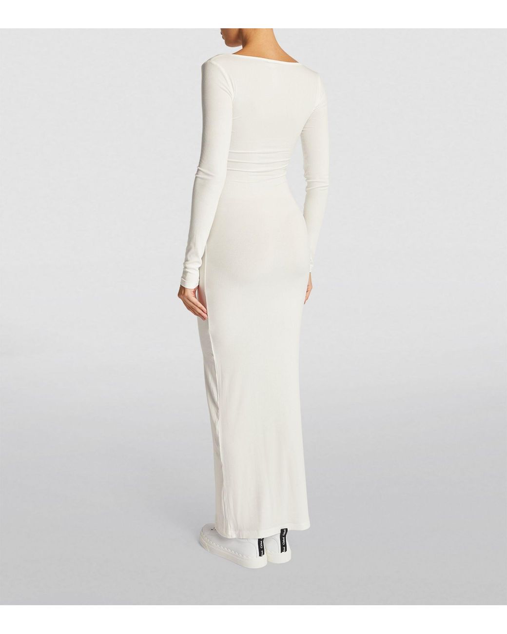 white skims dress ROMANCE DRAPED MINI SLIP | IVORY oriented brand creating the next generation of underwear Sheer Cashmere Long Sleeve Maxi