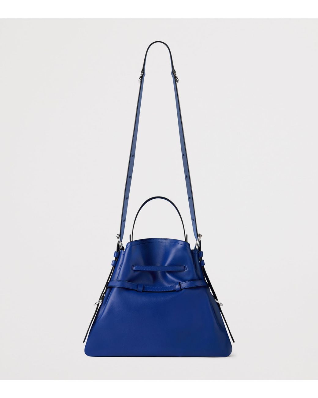 Givenchy Blue Small Leather Voyou Bucket Bag