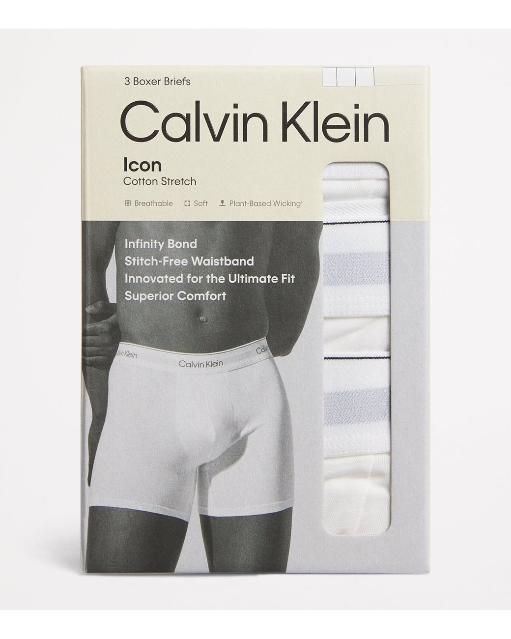 Calvin Klein White Stretch-Cotton Trunks for men