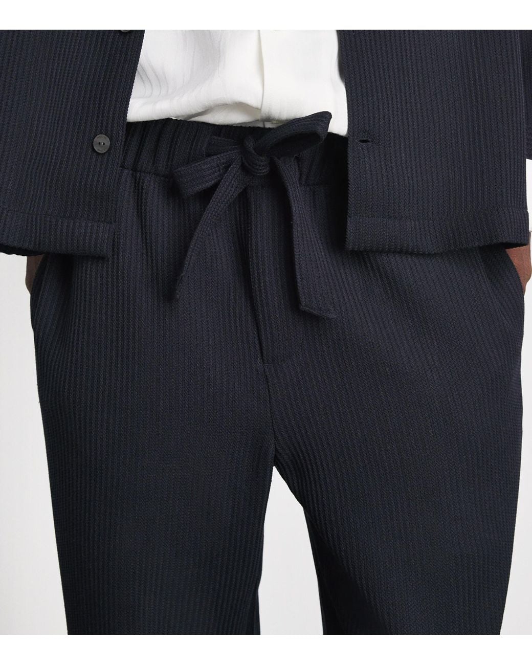 Frescobol Carioca Blue Wool Luan Trousers for men