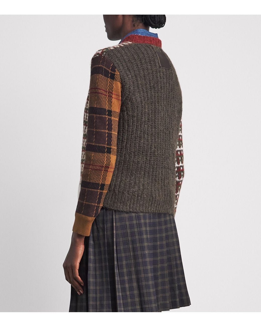 Barbour Black Patchwork Tartan Ashford Sweater