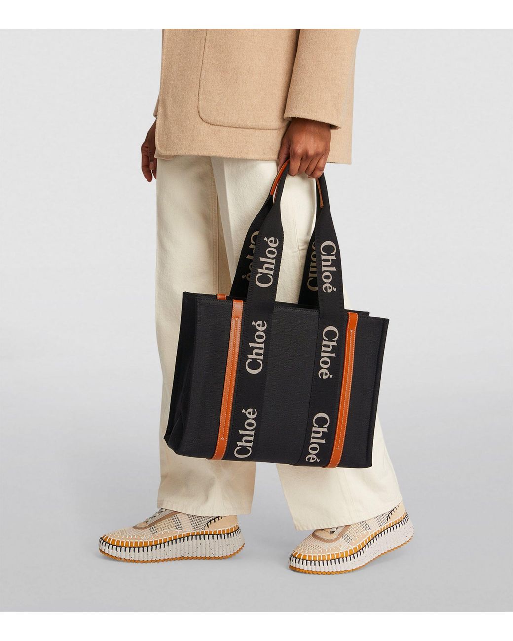 Chloé Medium Woody Tote Bag in Black | Lyst