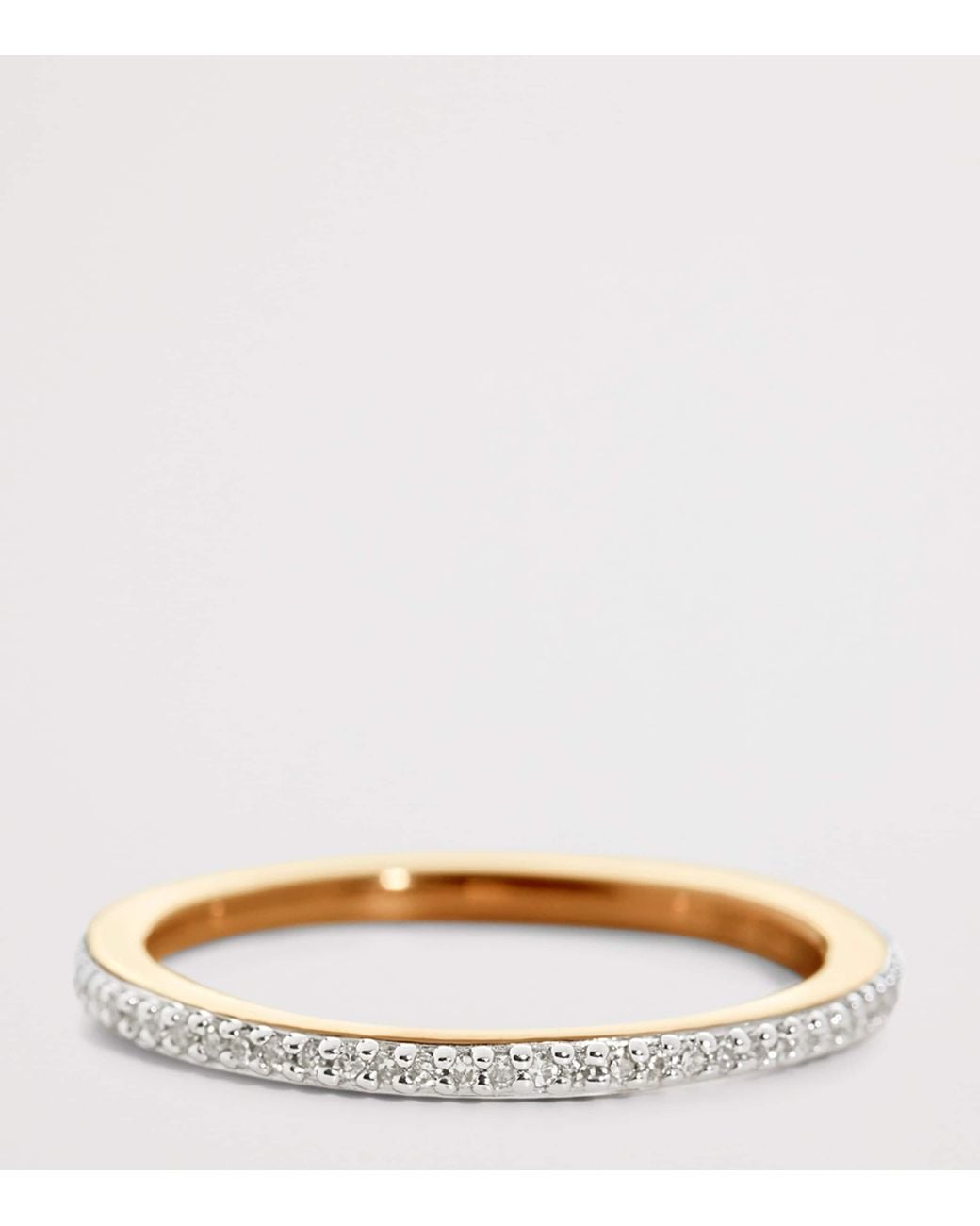 Monica Vinader Brown Vermeil And Diamond Eternity Ring