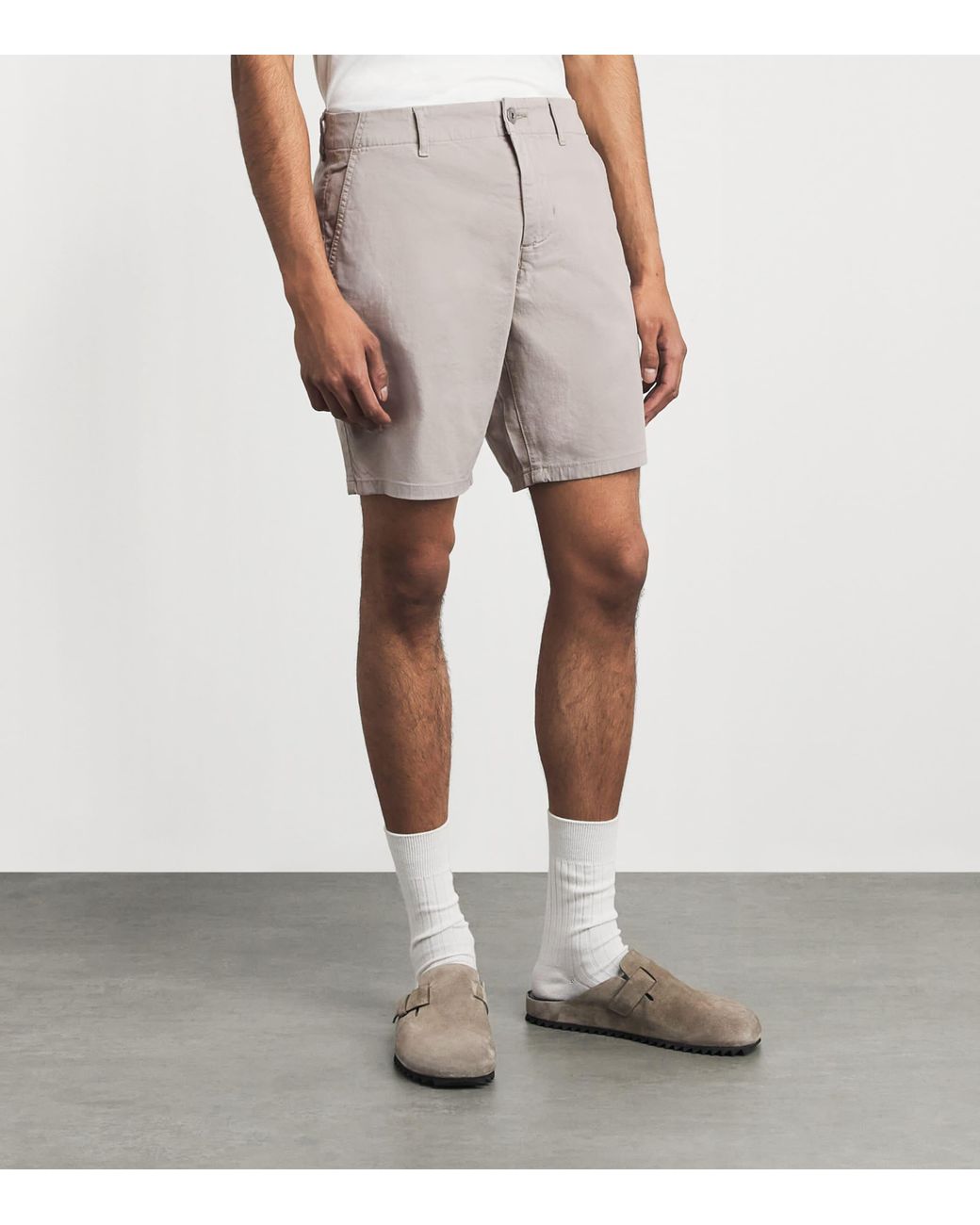 PAIGE Gray Phillips Chino Shorts for men