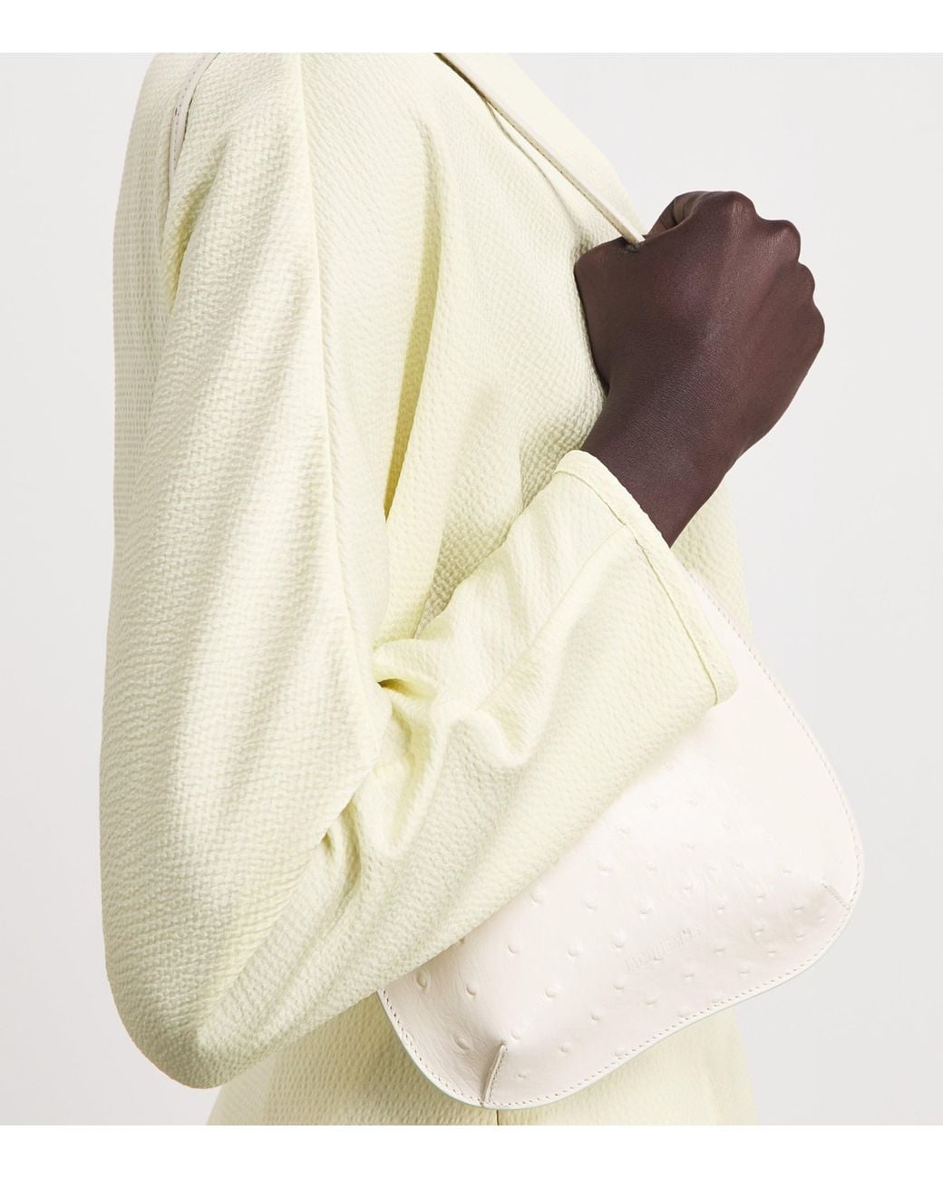 Edeline Lee White Textured Blouse