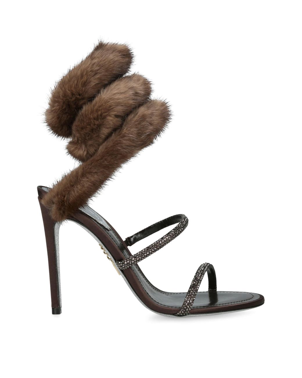 未使用　レネカオヴィラ　Rene Caovilla ミンク ファー ブーツ rene-caovilla-Brown-Fur-Trim-