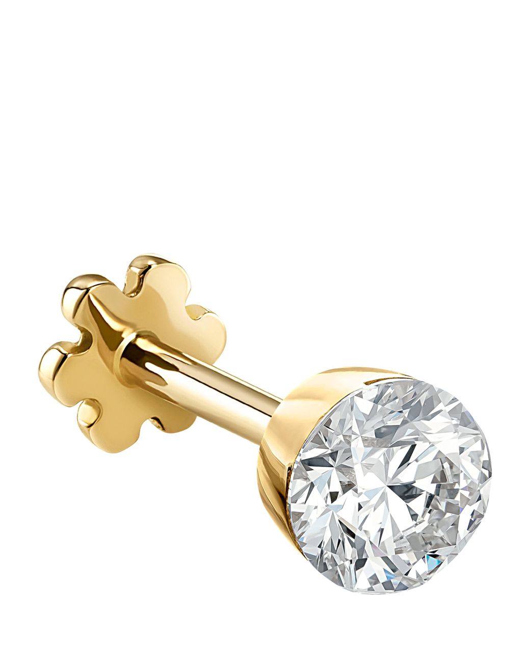 Maria Tash Metallic Invisible Set Diamond Threaded Stud Earring