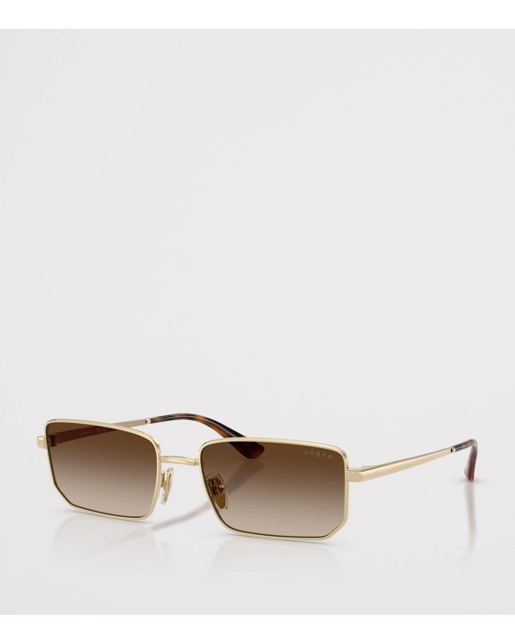 Vogue Metallic Metal Rectangular Sunglasses