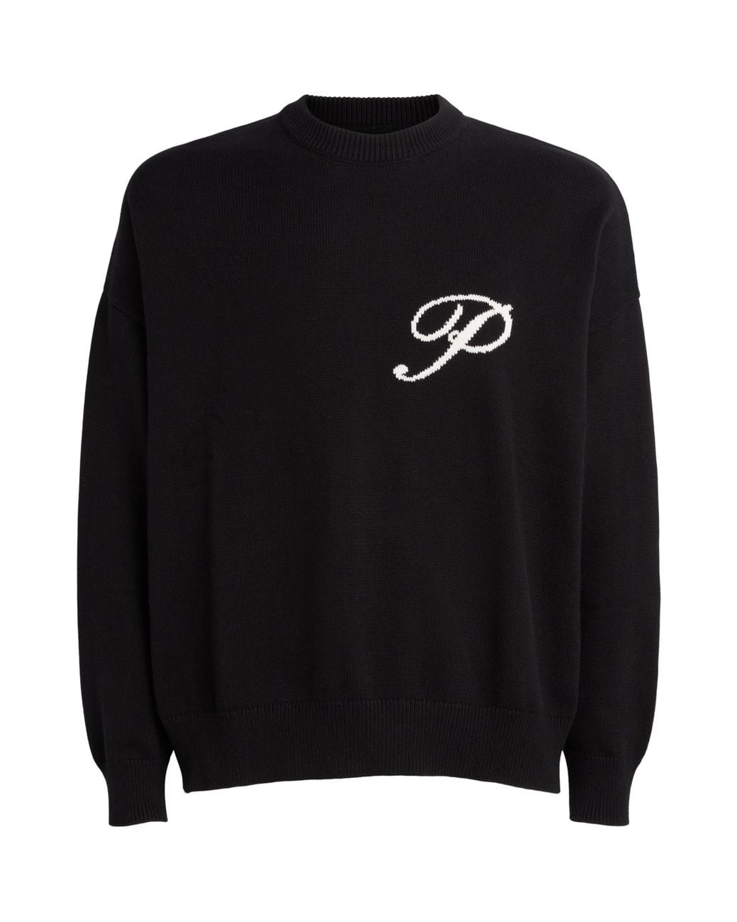 Picante Black Cotton Gallery Sweater for men