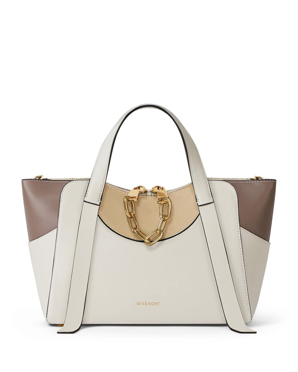 Givenchy Natural Small Leather Snatch Top-Handle Bag