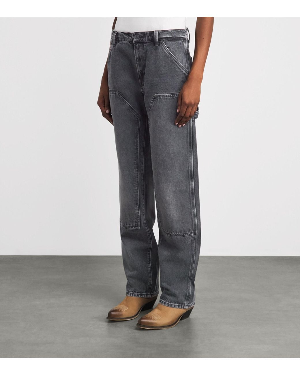 Guest In Residence Gray Workday Wide-Leg Jeans