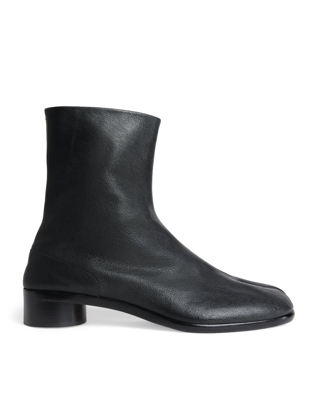 Maison Margiela Black Leather Tabi Ankle Boots 30