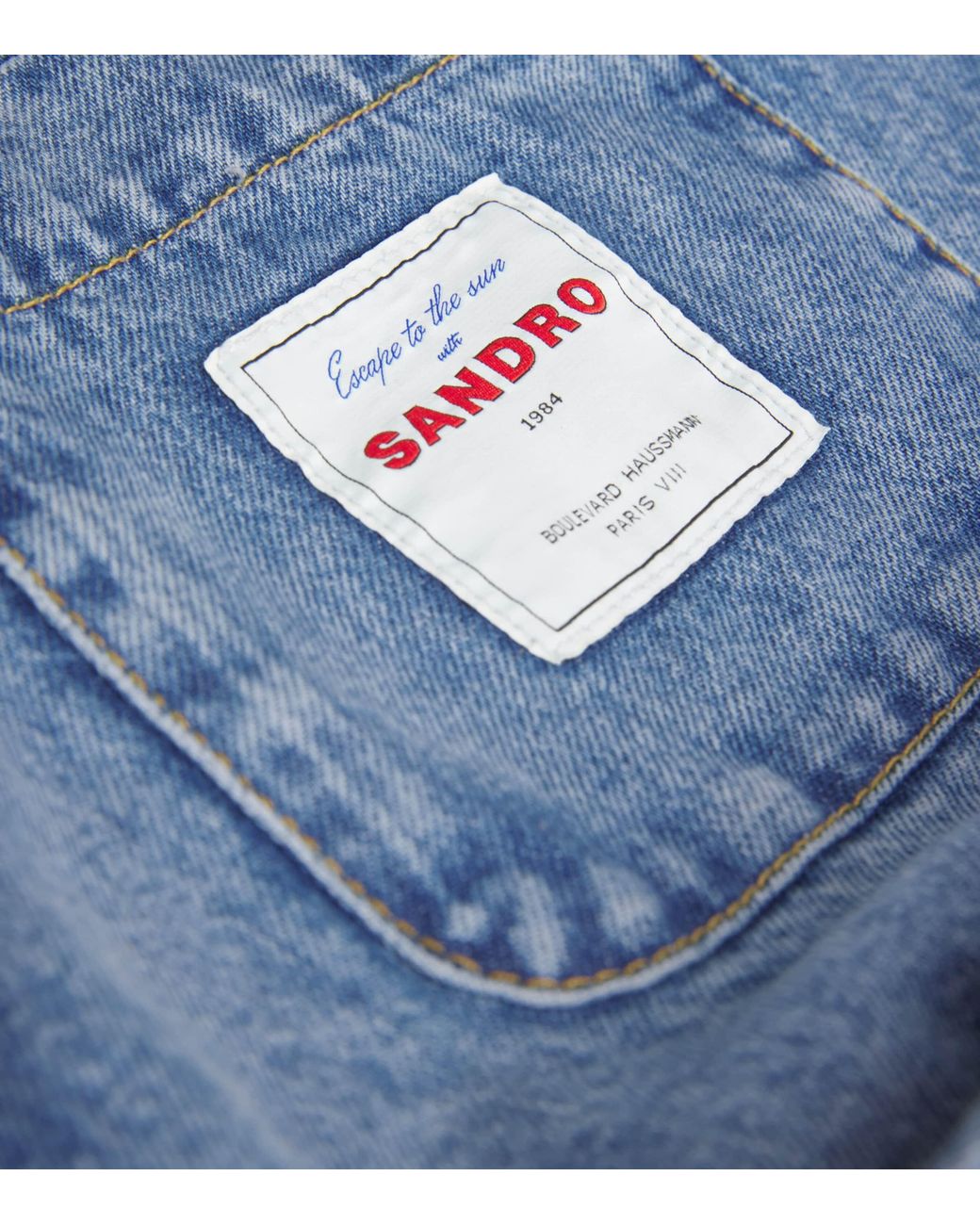 Sandro Blue High-Waist Wide-Leg Jeans