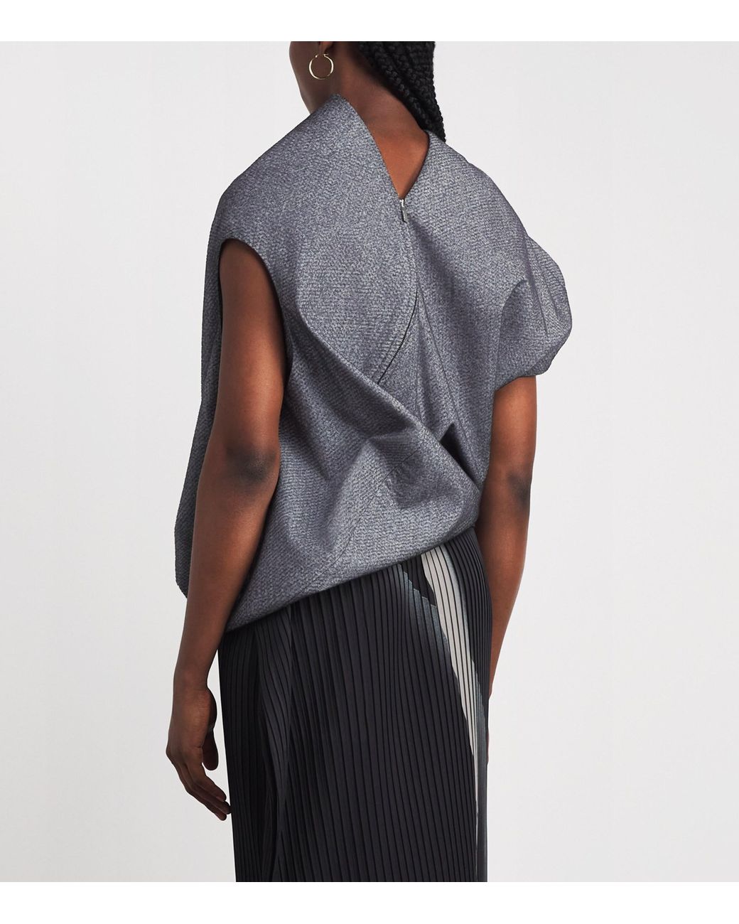 Issey Miyake Gray Reflection Asymmetric Top